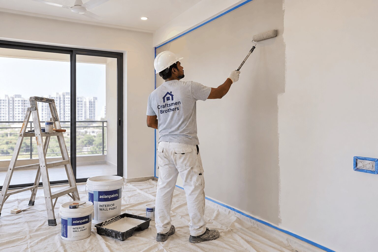 Interior and exterior painting work